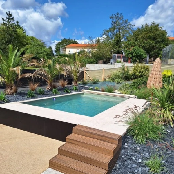 piscine blockto pool realisations 6 4x3 4m liner olive