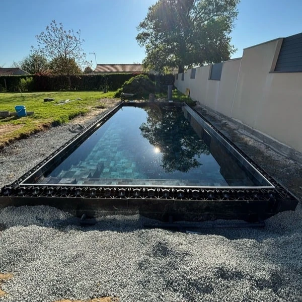 piscine blockto pool realisations 8 2x3 4m liner pierre bali brown basalt