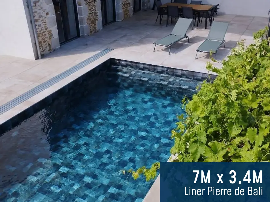 piscine blockto pool accueil 7 x 3 4m liner pierre de bali 1