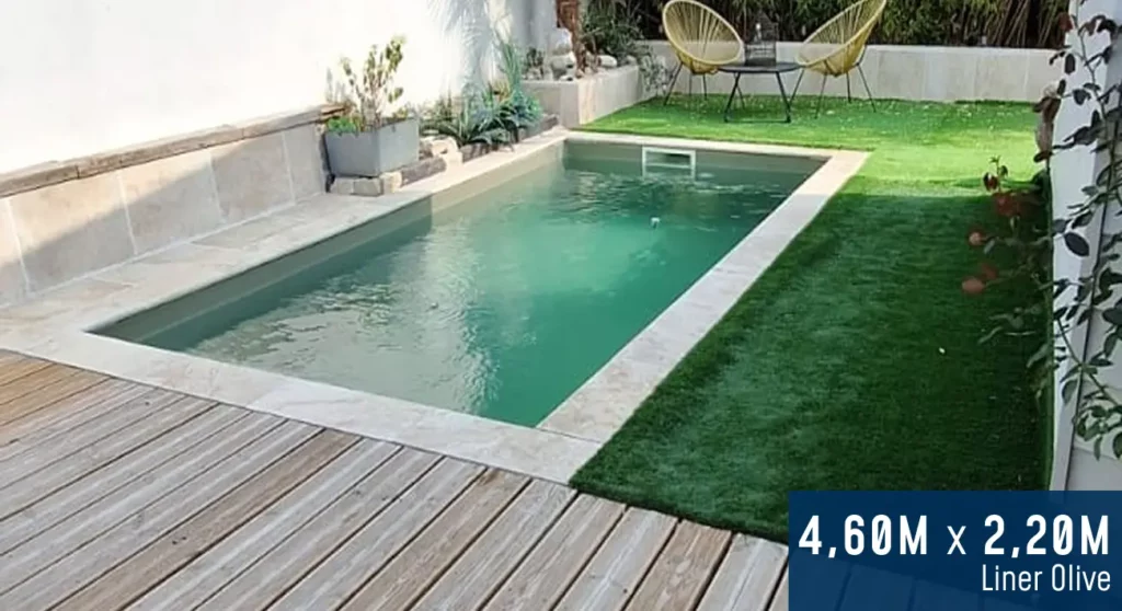 piscine blockto pool mini piscine 4 6 x 2 2m liner olive