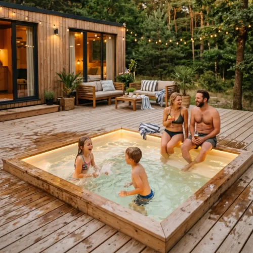Photo mini piscine camping solution